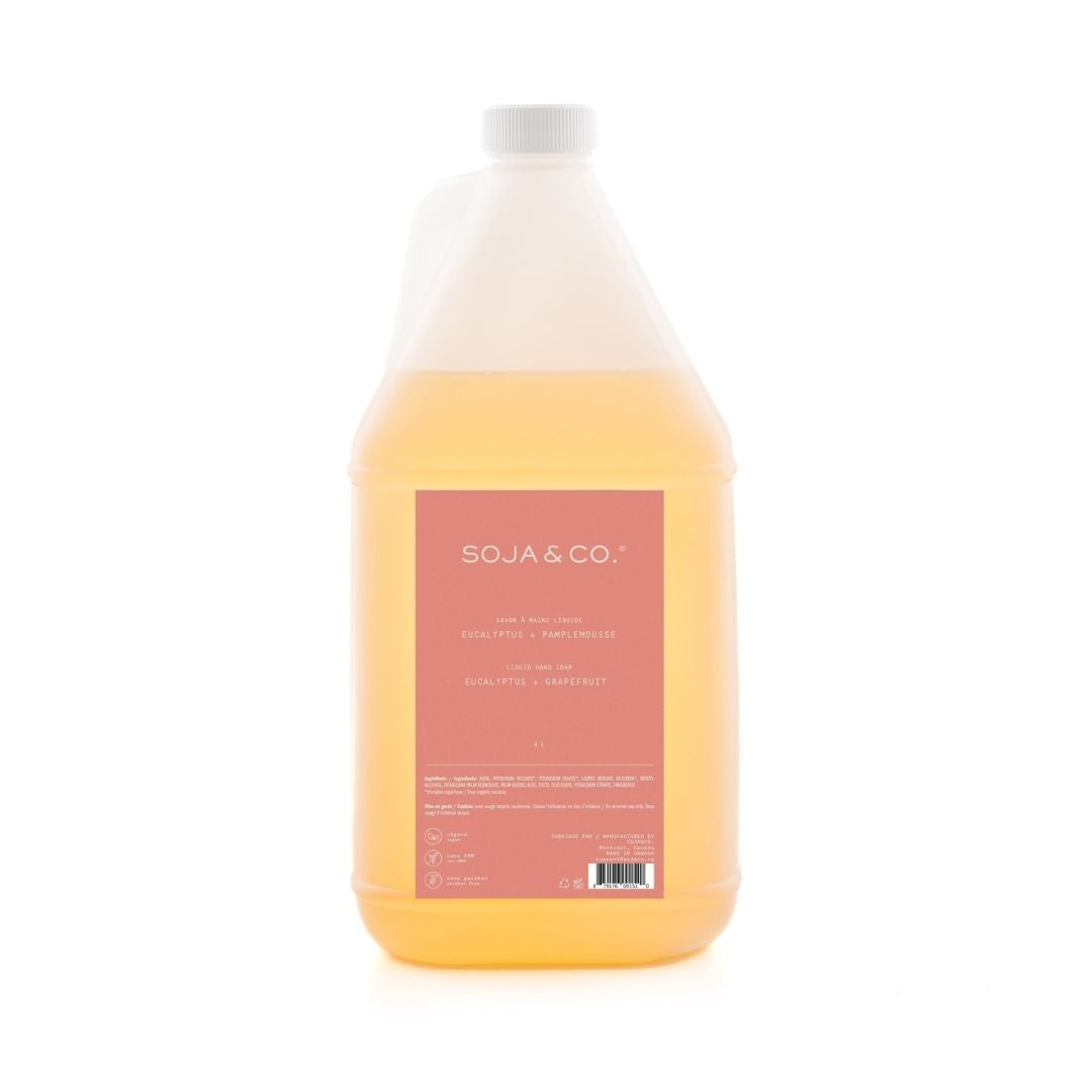 Savon à mains liquide 4L | Eucalyptus + Pamplemousse - SOJA&CO.®