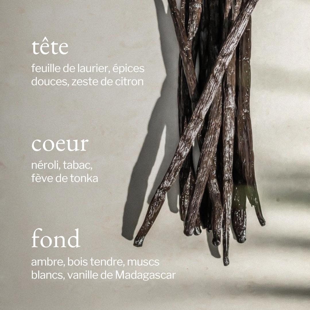 parfum de fève de tonka, ambre boisé et vanille SOJA&CO.