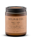 Chandelle en cire de soja SOJA&CO. ambre et chêne, pot ambré réutilisable de 8 oz