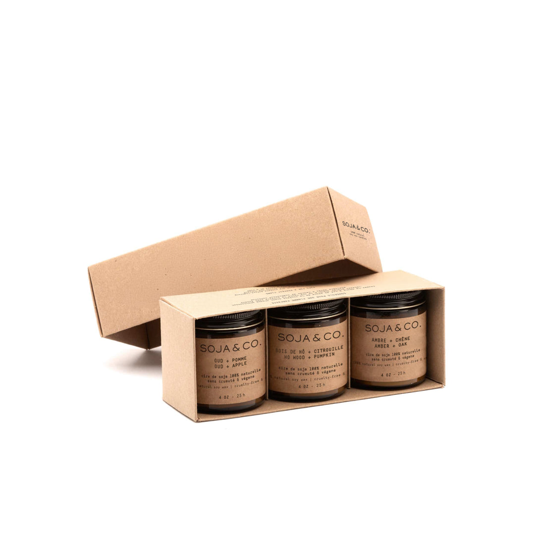 Coffret automnal SOJA&CO. parfum oud et pomme