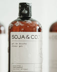 Gel douche naturel SOJA&CO. eucalyptus et pamplemousse, contenant ambré réutilisable