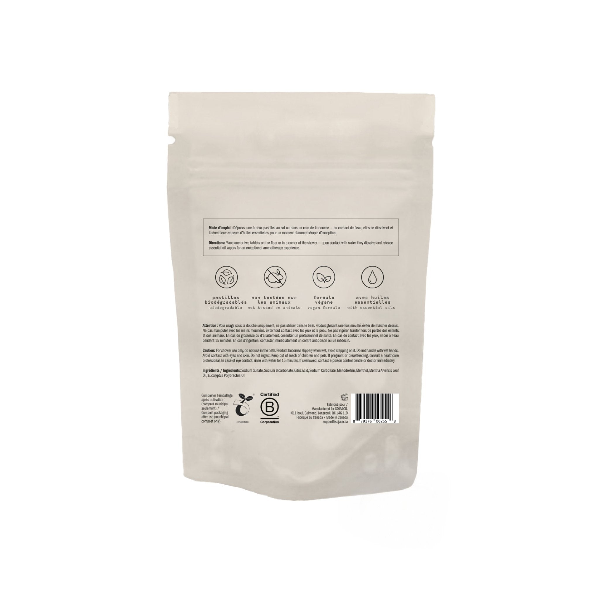 Pastilles vapeur de douche (sachet de 8) | Eucalyptus - SOJA&CO.®