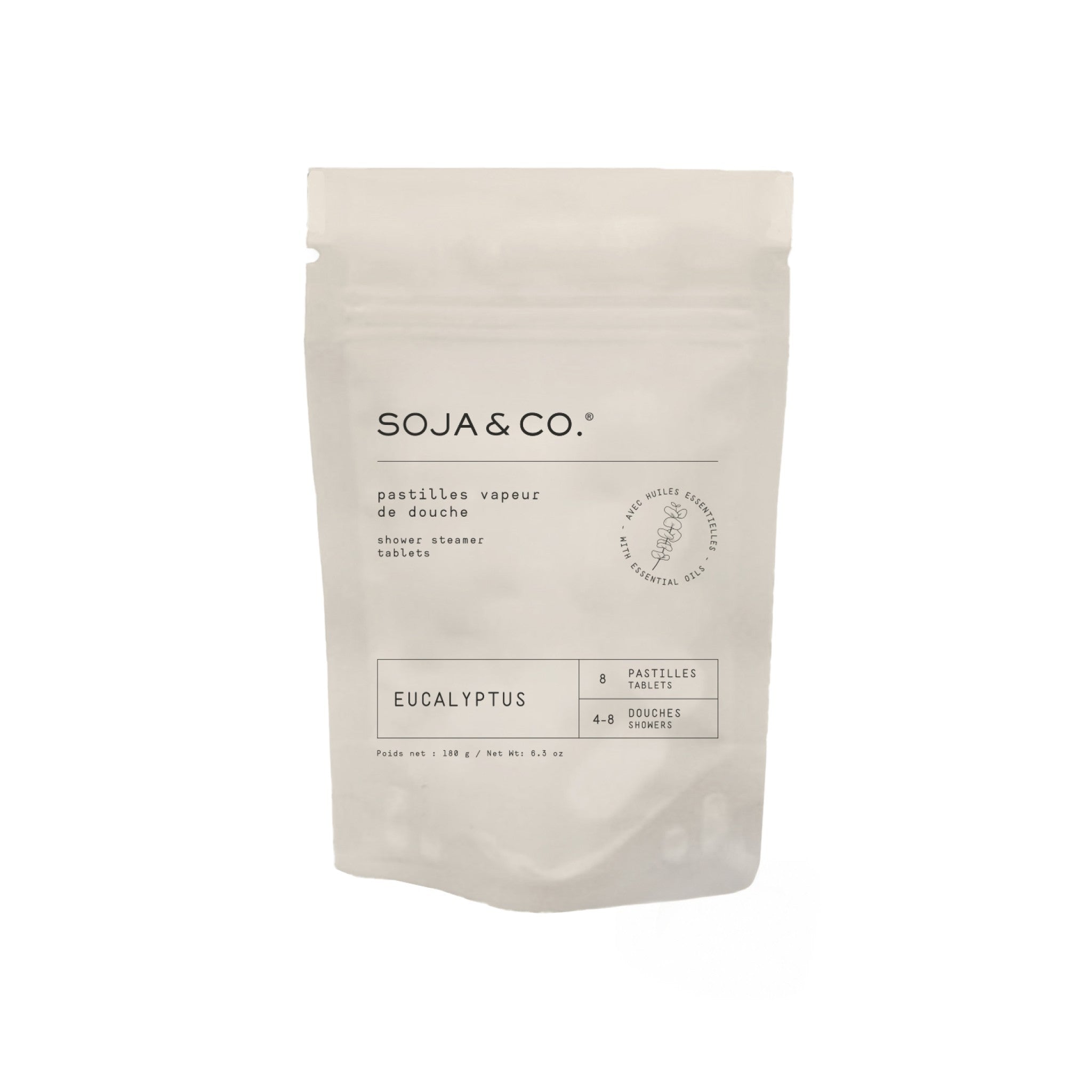 Pastilles vapeur de douche (sachet de 8) | Eucalyptus - SOJA&CO.®