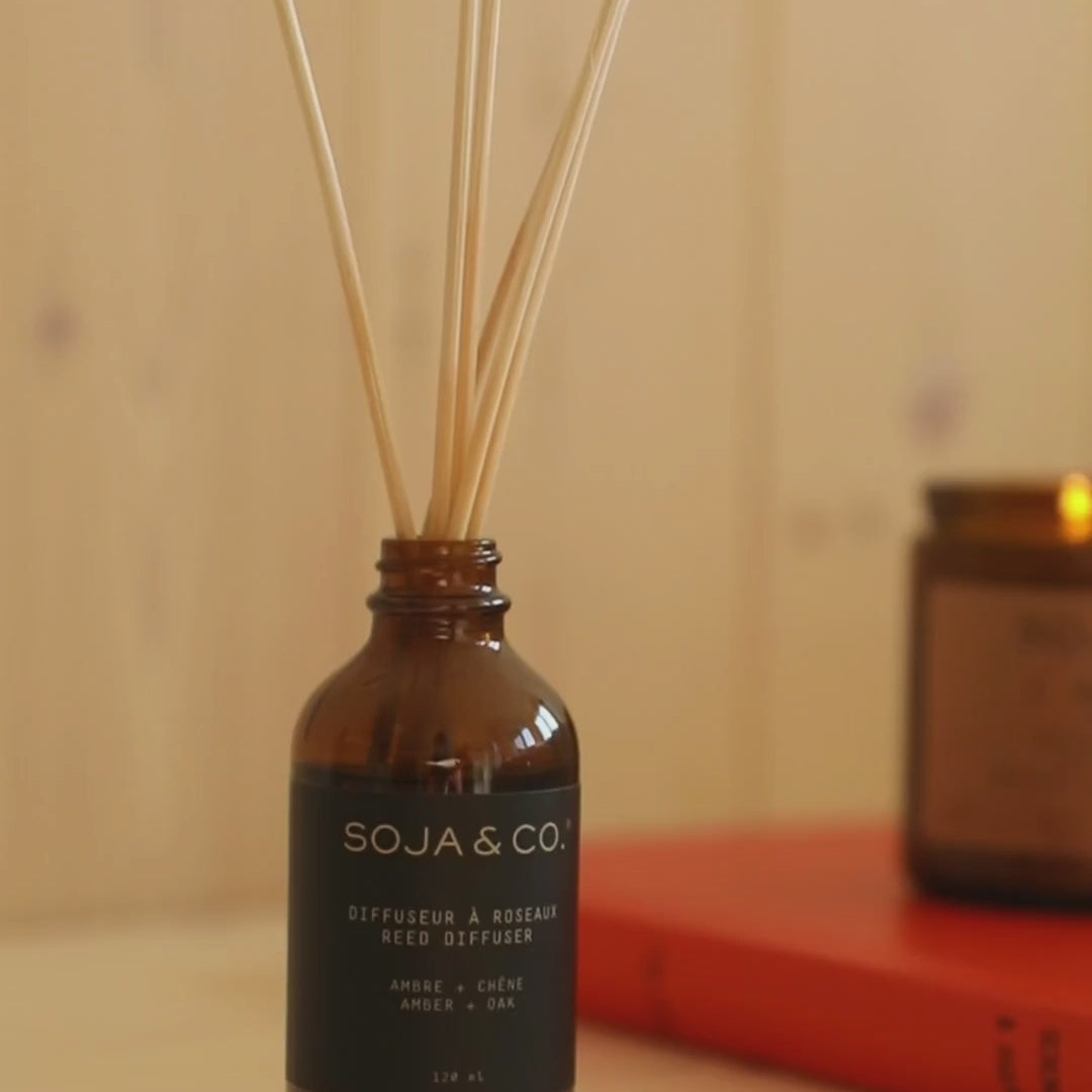 Video Diffuseur roseaux Ambre + Chene SOJAC&CO.
