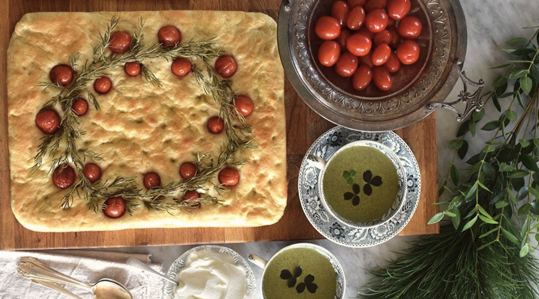 Focaccia maison au romarin