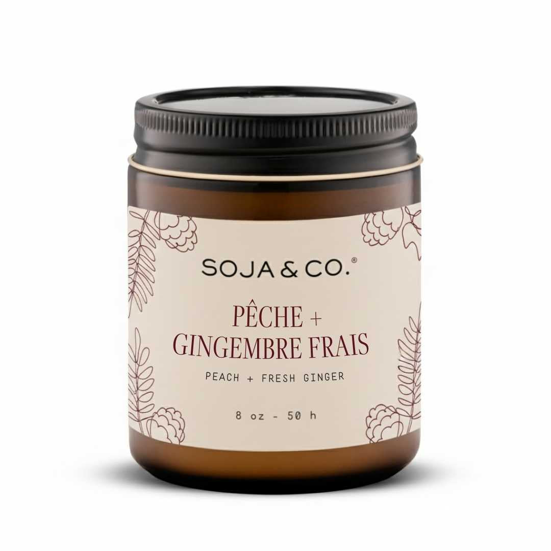 Bougie | Pêche + Gingembre frais - SOJA&CO.®