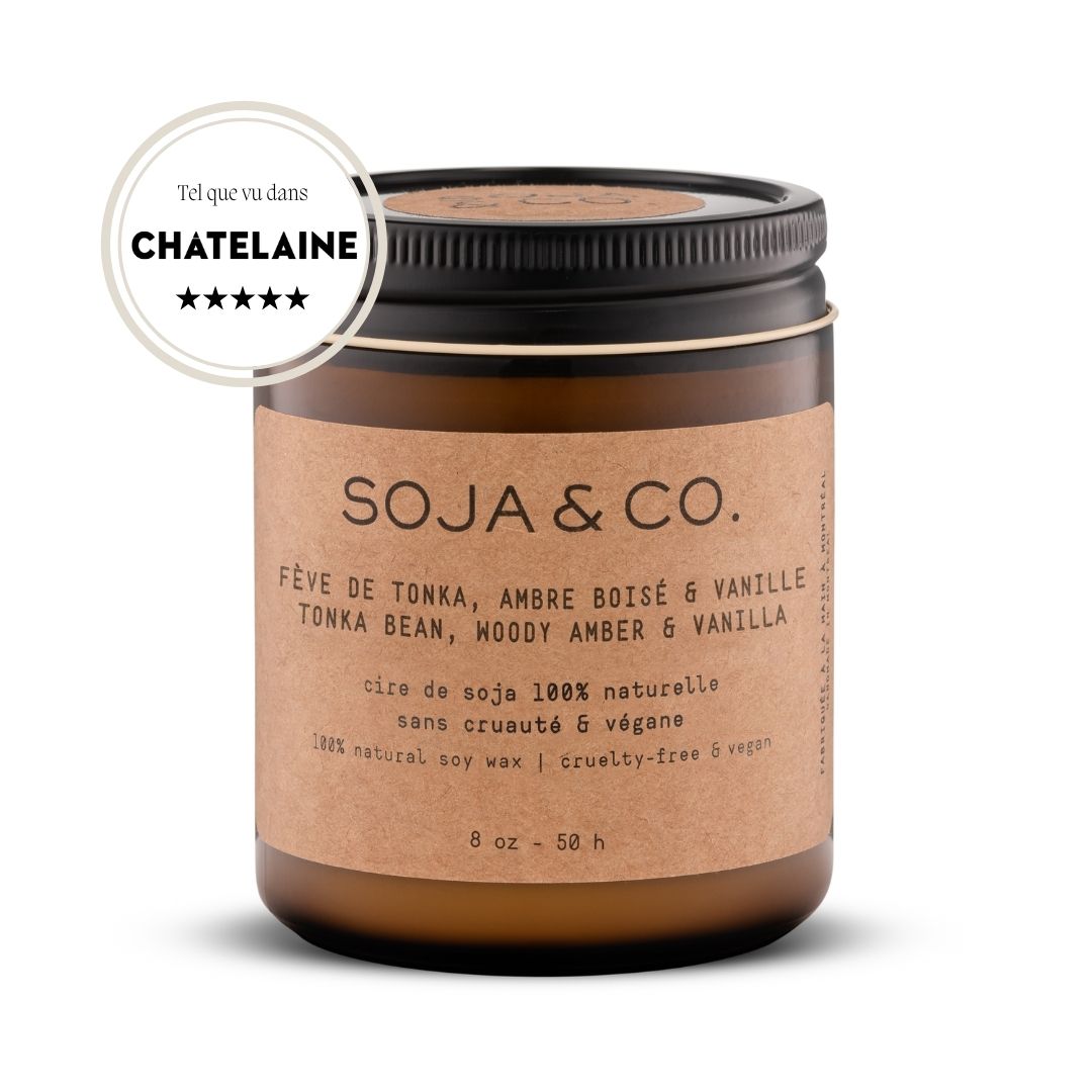 Bougie | Fève de tonka, Ambre boisé & Vanille - SOJA&CO. ™