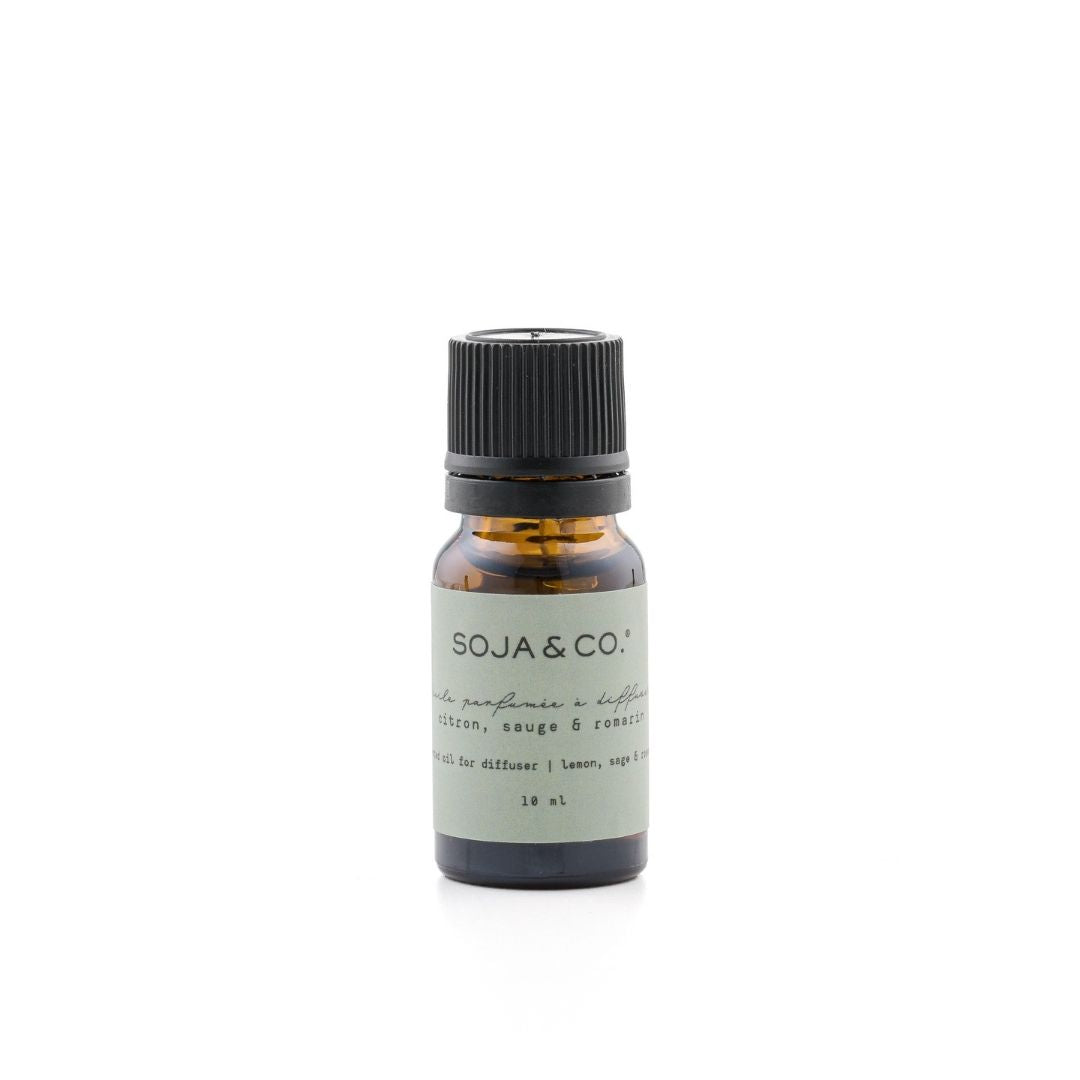 Huile parfumée pour diffuseur | Citron, Sauge &  Romarin - SOJA&CO. ™