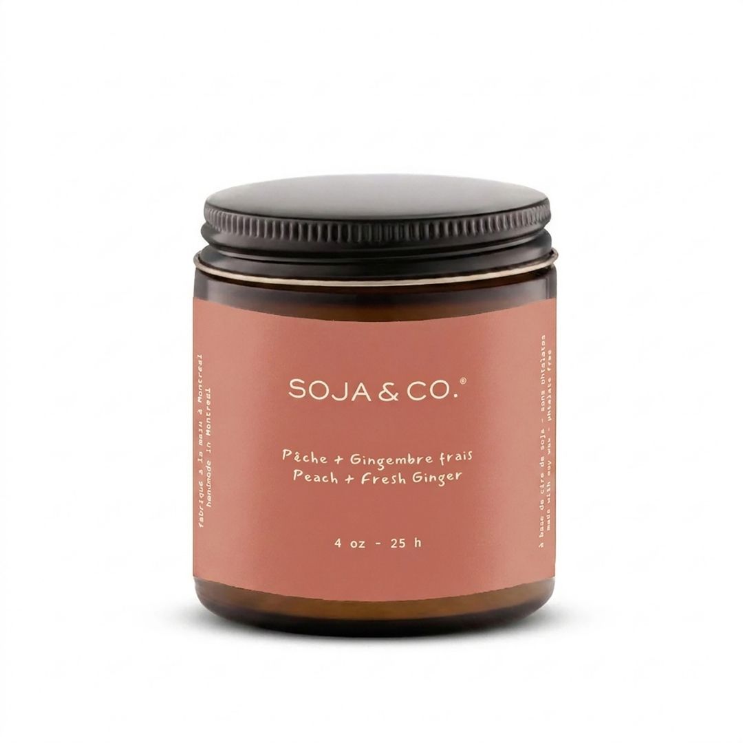 Bougie | Pêche + Gingembre frais - SOJA&CO.