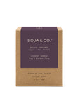 boîte de la bougie 8 oz figue + pin boréal SOJA&CO.