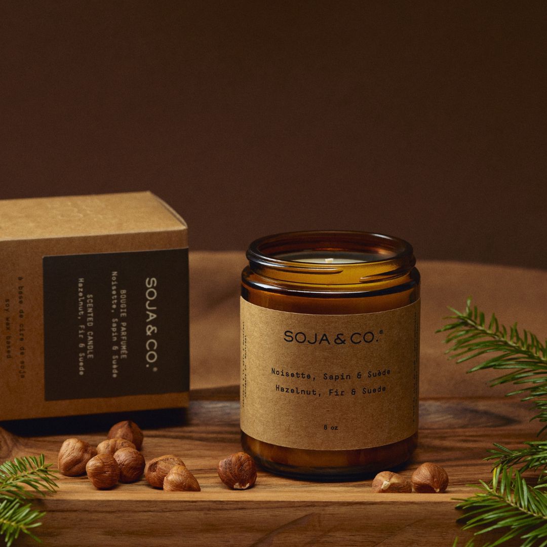 Bougie | Noisette, Sapin & Suède - SOJA&CO.