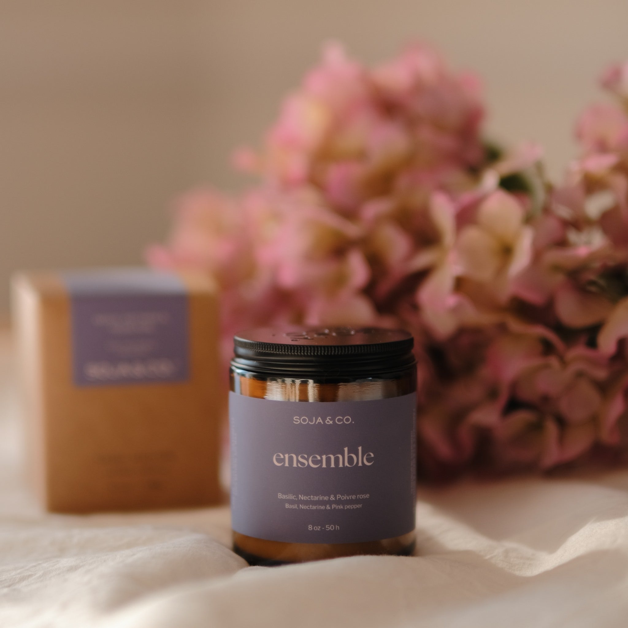 Bougie | Basilic, Nectarine & Poivre rose - SOJA&CO.®
