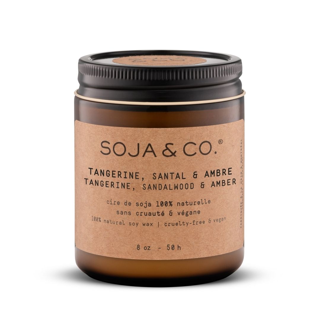 Démo bougie | Tangerine, Santal & Ambre - SOJA&CO. ™