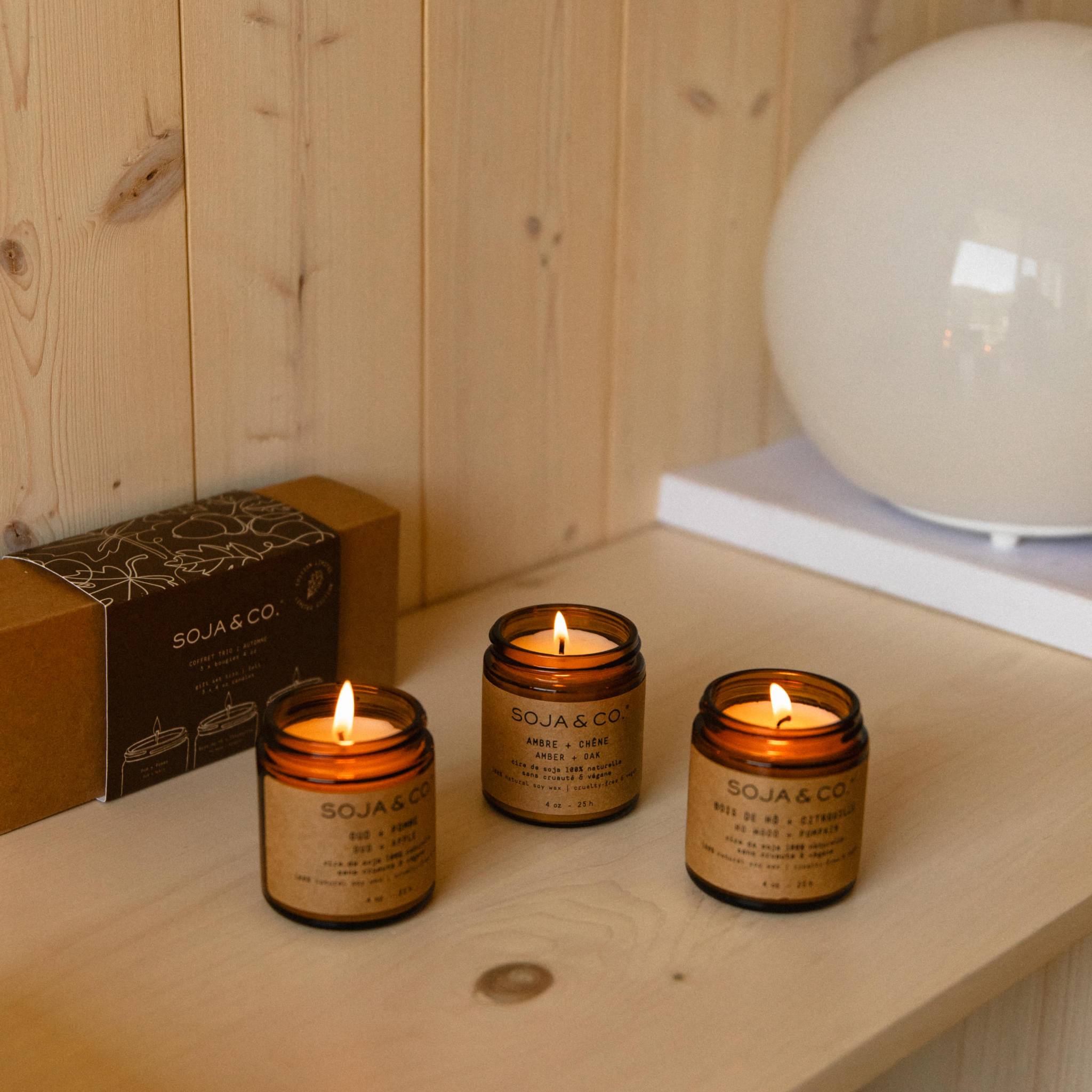Coffret bougies automne 2025 SOJA&amp;CO.