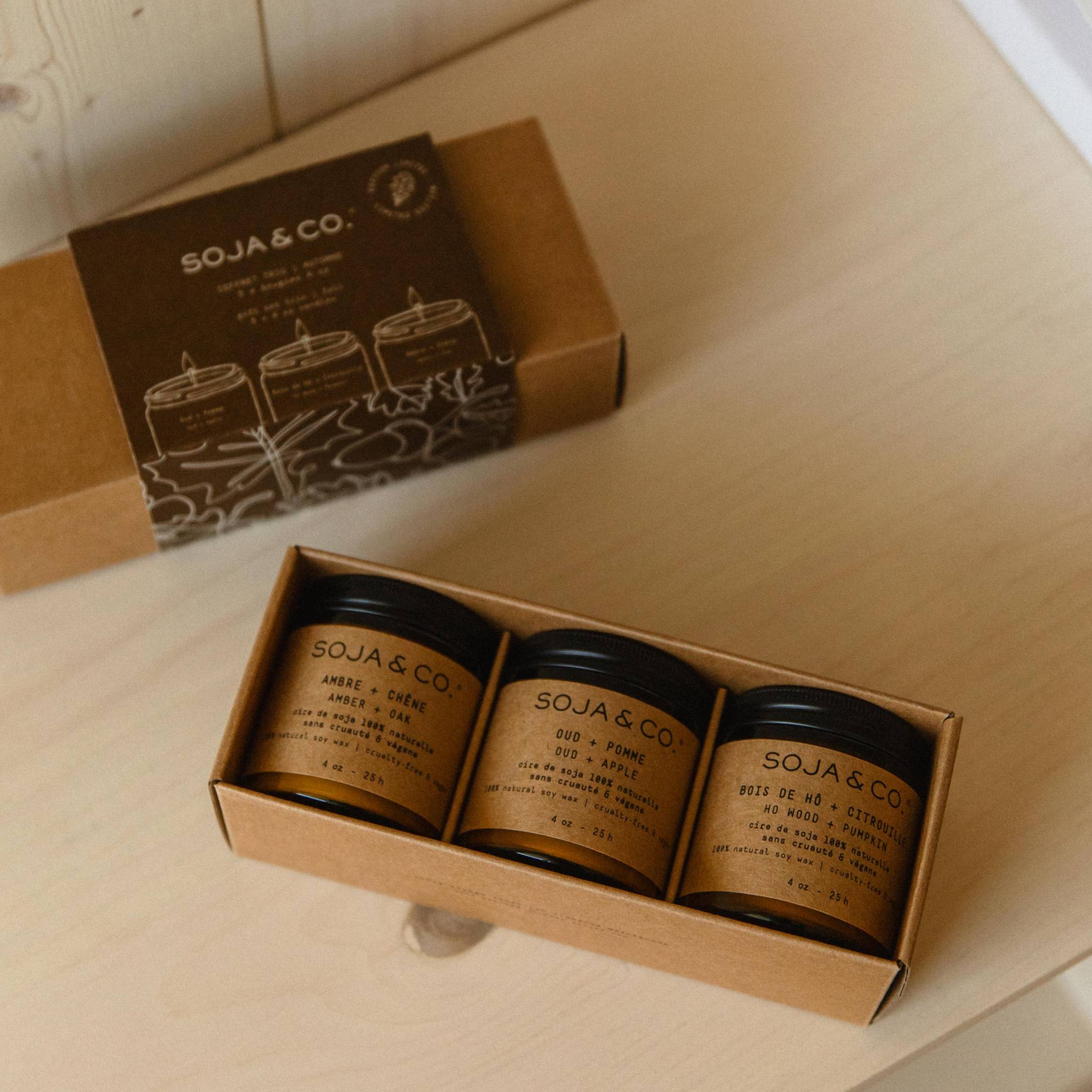 Coffret bougies automne 2025 SOJA&amp;CO.