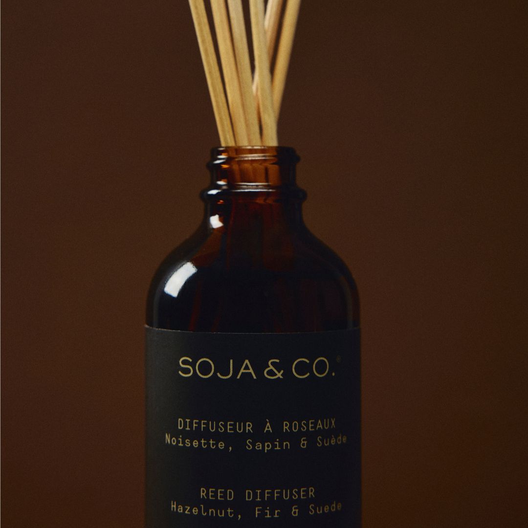 Diffuseur à roseaux | Noisette, Sapin &amp; Suède - SOJA&amp;CO.