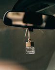Flacon en verre et couvercle en bois | Diffuseur pour voiture