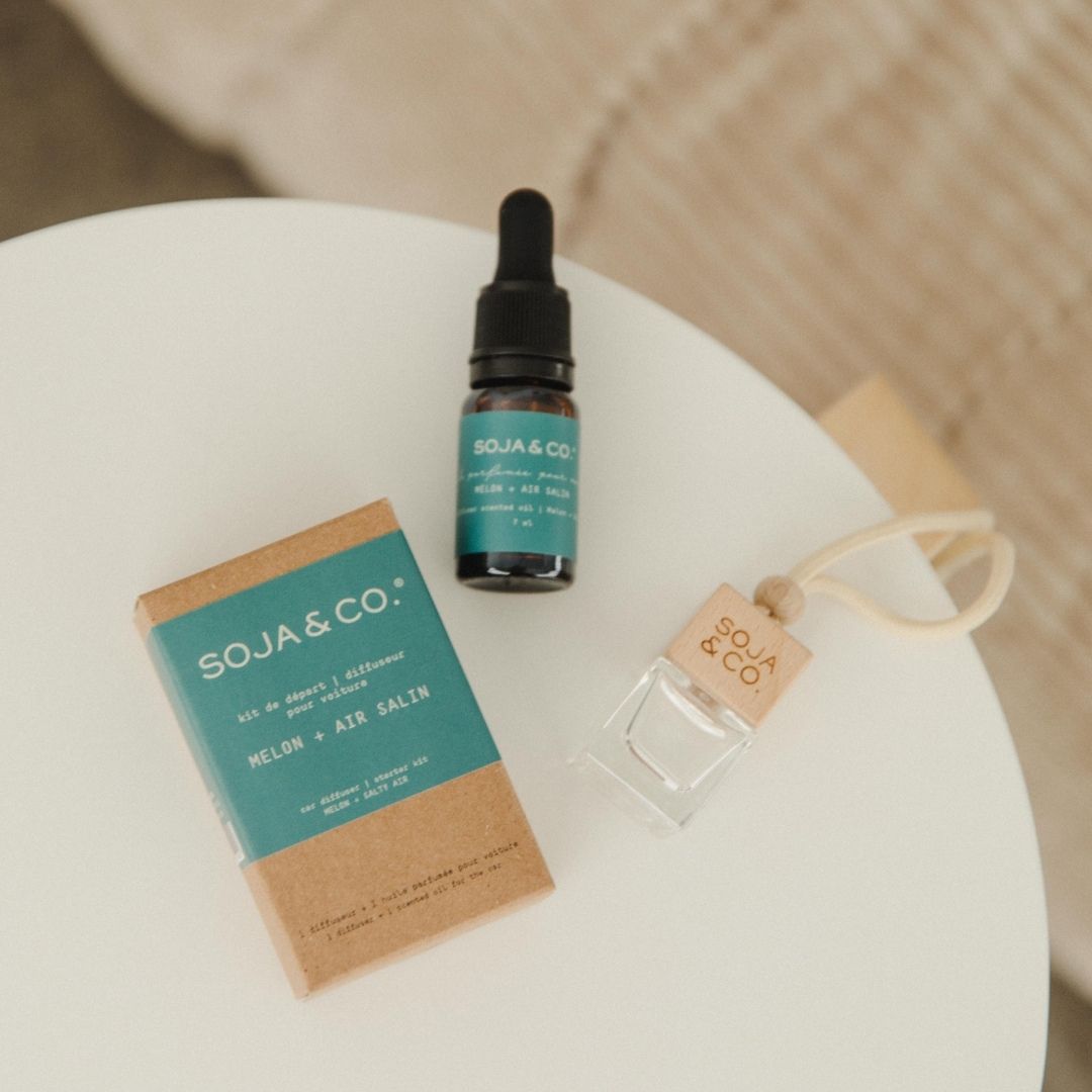 Kit de départ — Diffuseur pour voiture | Melon + Air salin | SOJA&CO.