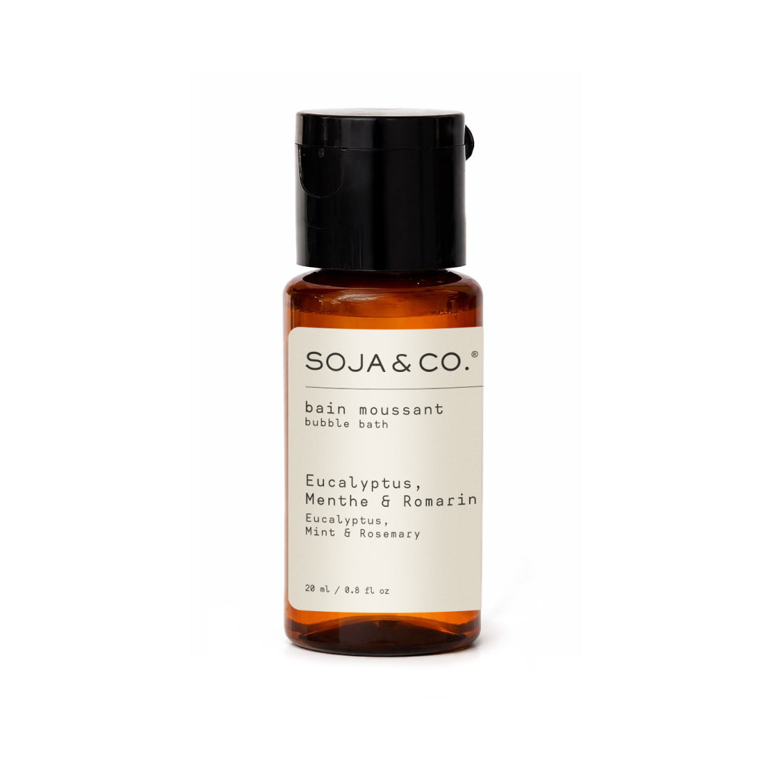 Échantillon de bain moussant 20 ml | Eucalyptus, Menthe & Romarin - SOJA&CO.®