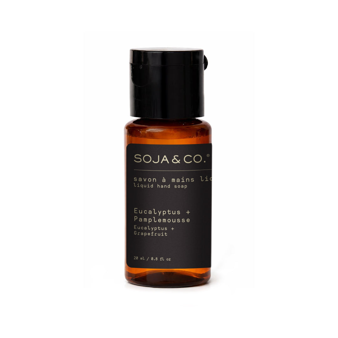 Échantillon de savon à mains liquide 20 ml | Eucalyptus + Pamplemousse - SOJA&CO.®