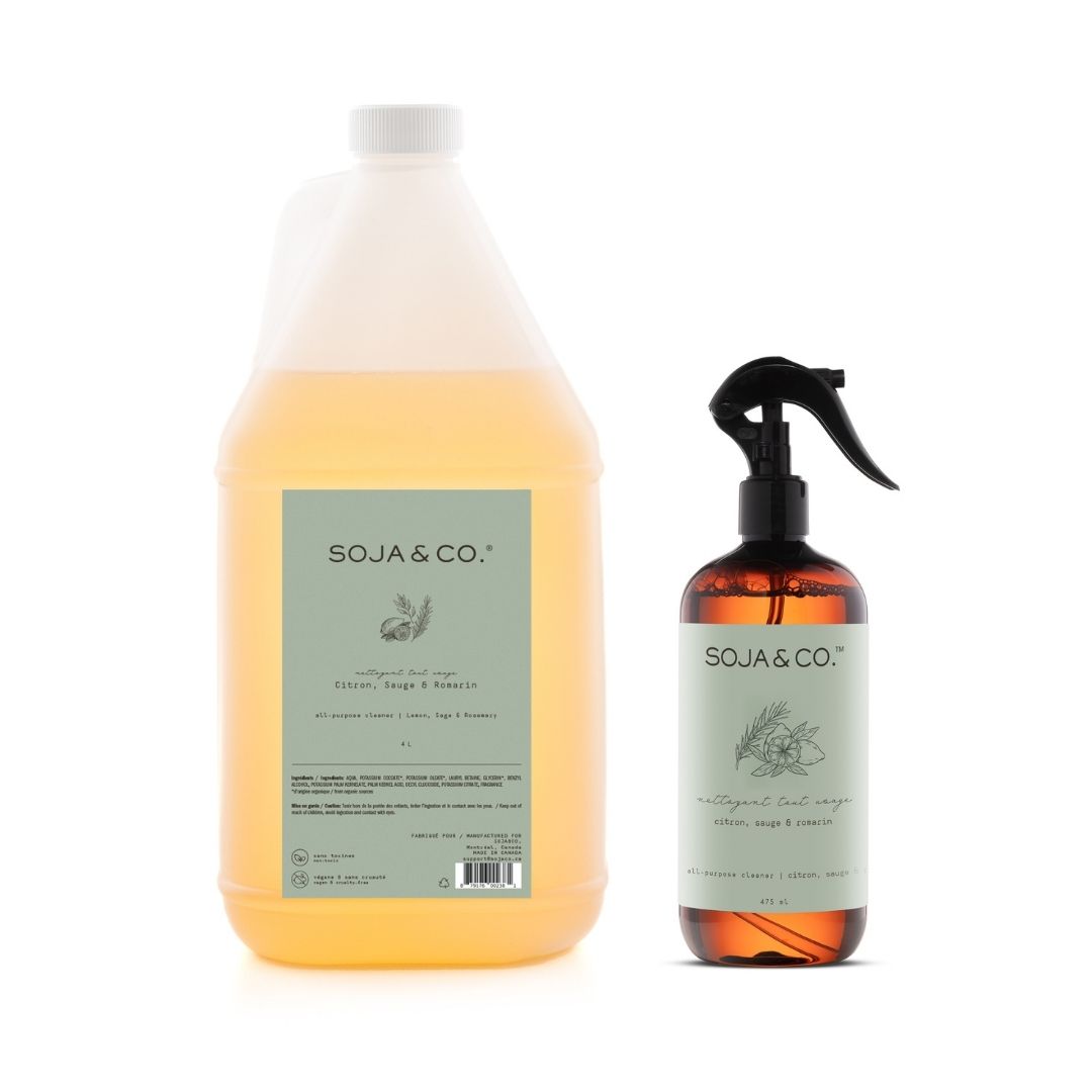 Ensemble nettoyant tout usage | Citron, Sauge & Romarin - SOJA&CO.®