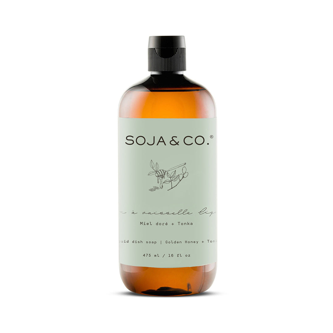 Savon à vaisselle liquide 475 ml - Miel doré &amp; Tonka - SOJA&amp;CO.