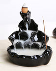 Ceramic Backflow Incense Holder — Fountain