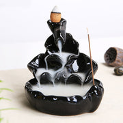 Ceramic Backflow Incense Holder — Fountain