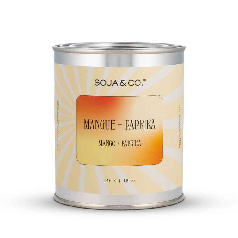 Bougie | Mangue + Paprika (pot en fer blanc) - SOJA&amp;CO. ™
